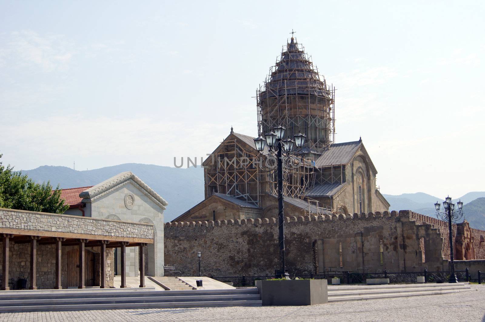 Georgia - Mcxeta - Sveticxoveli castle-cathedral, one of the symbols of Georgia