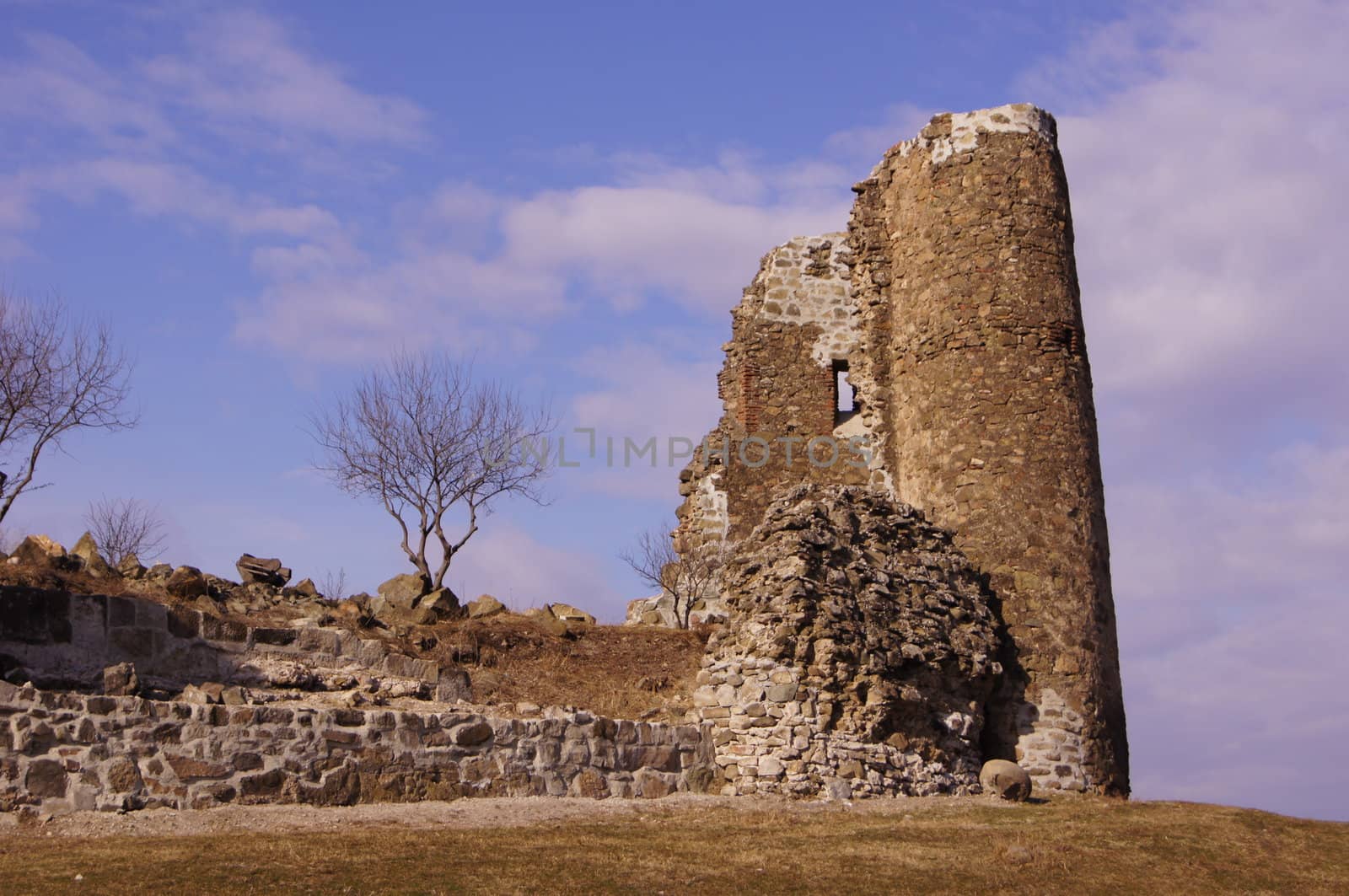 Exterior of ruins of Jvari, which is a Georgian Orthodox monastery of the 6th century near Mtskheta (World Heritage site) - the most famous symbol of georgiam christianity by Elet