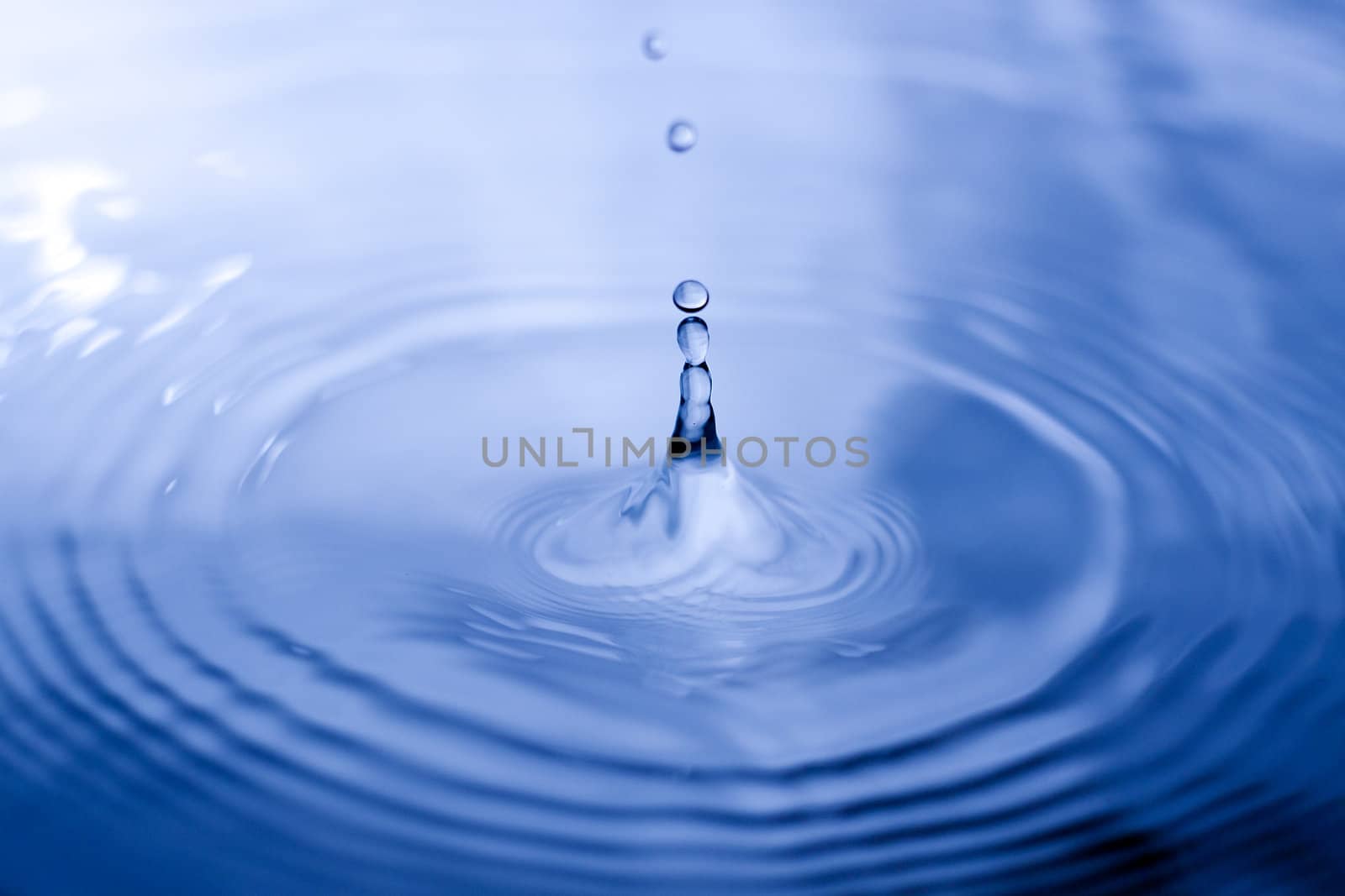 droplet falling into water