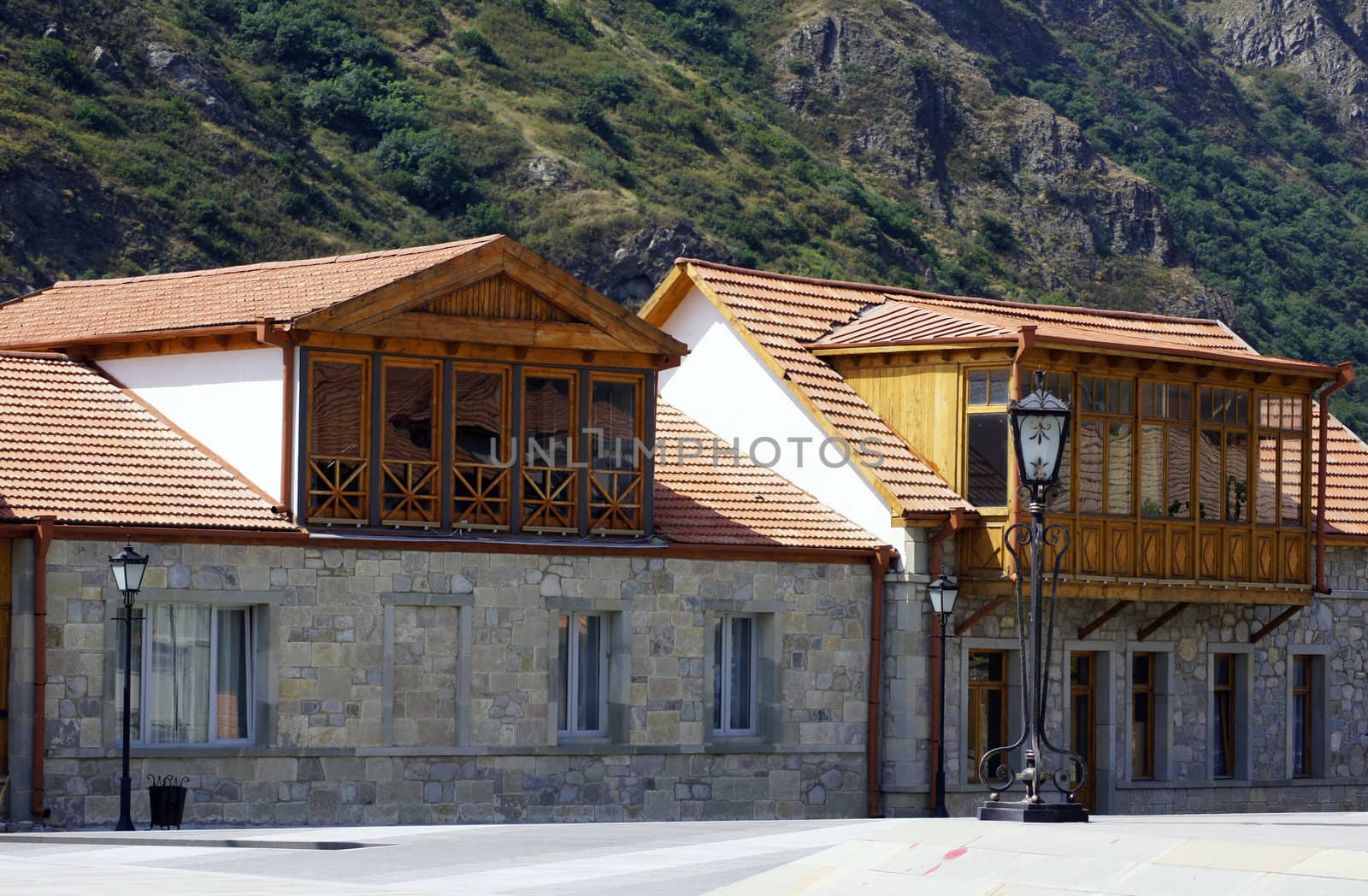 Exterior of ancient capital of Georgia - Mcxeta - one of the symbols of Georgia by Elet