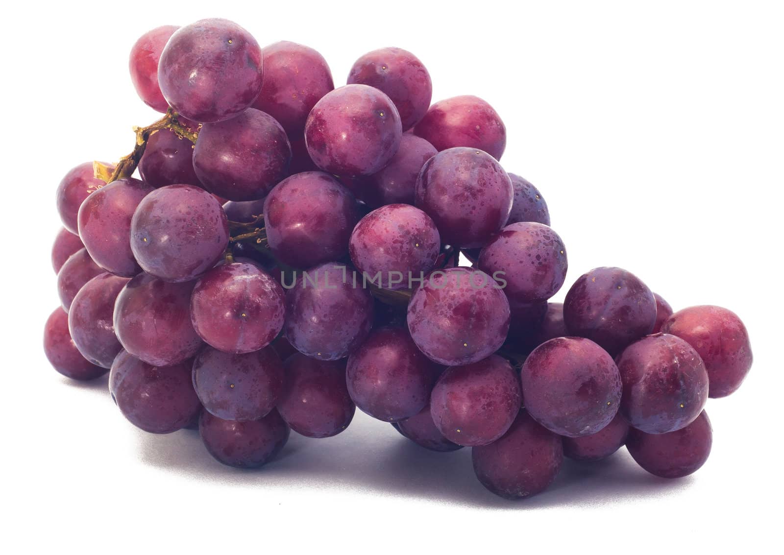 red grape isolated on white