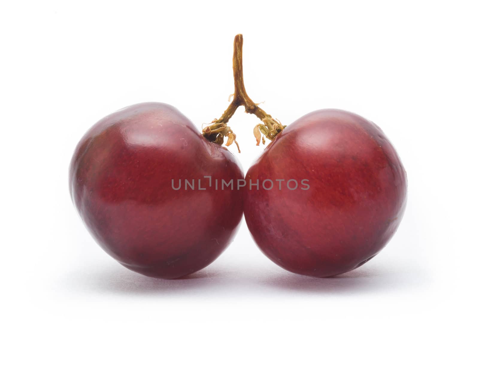 red grape isolated on white