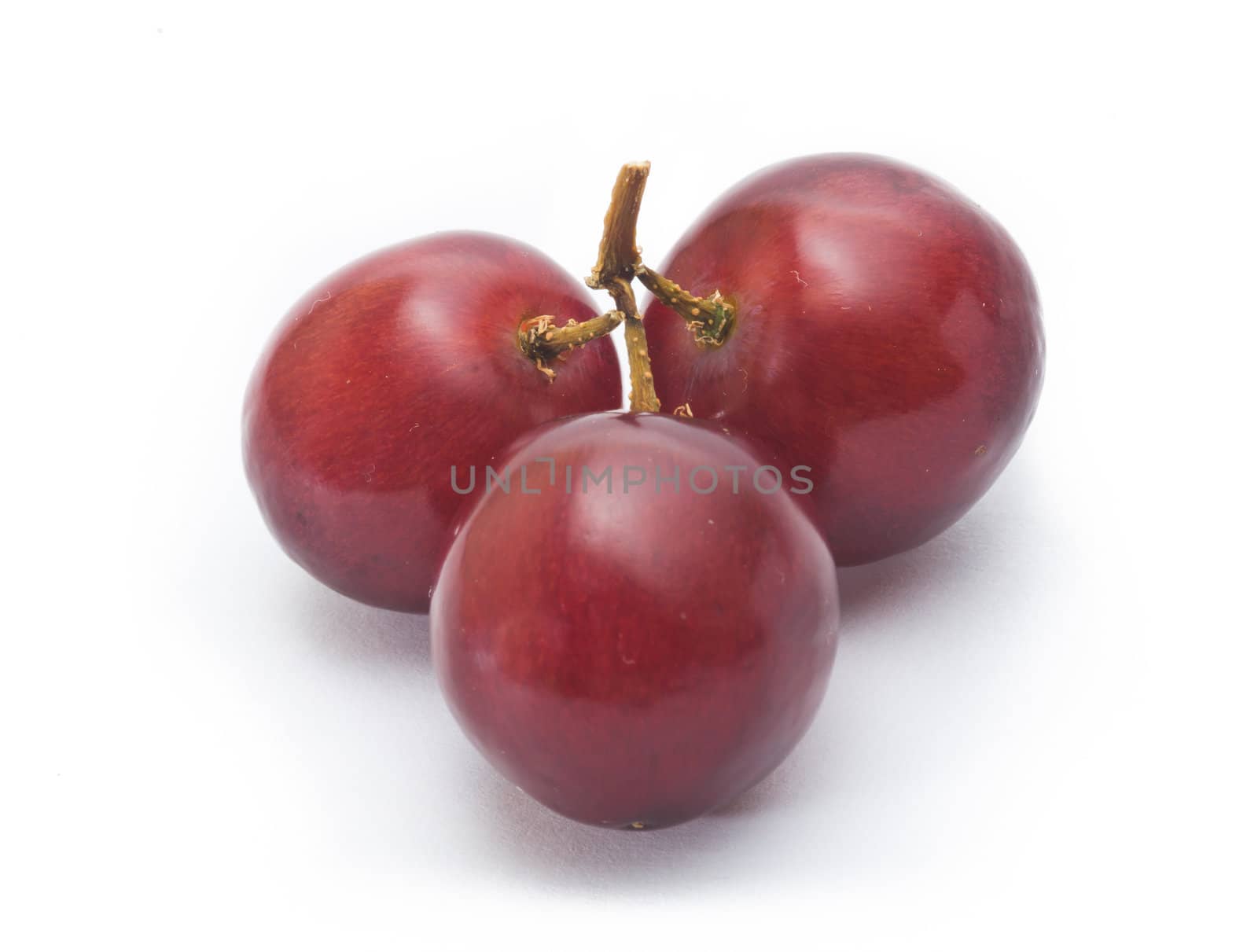 red grape isolated on white