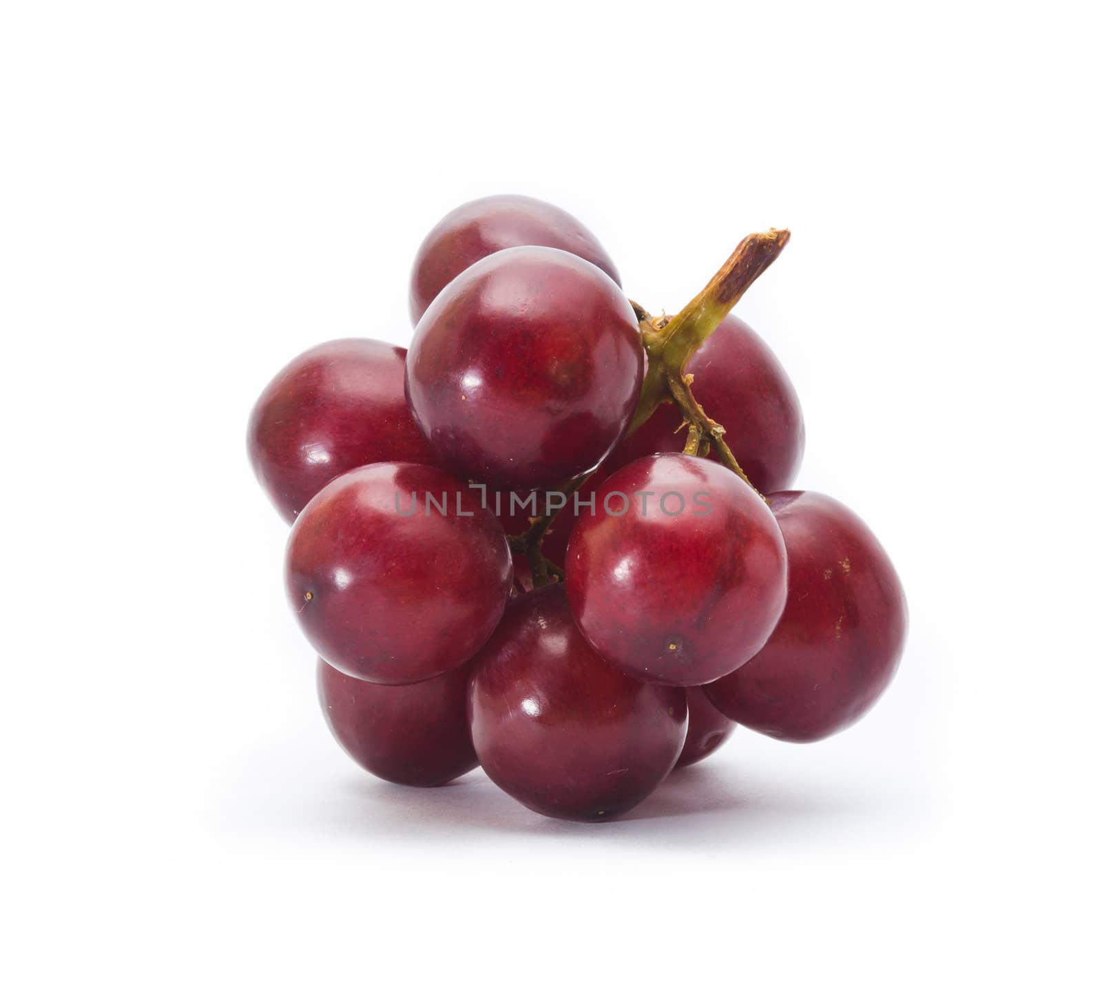 red grape isolated on white