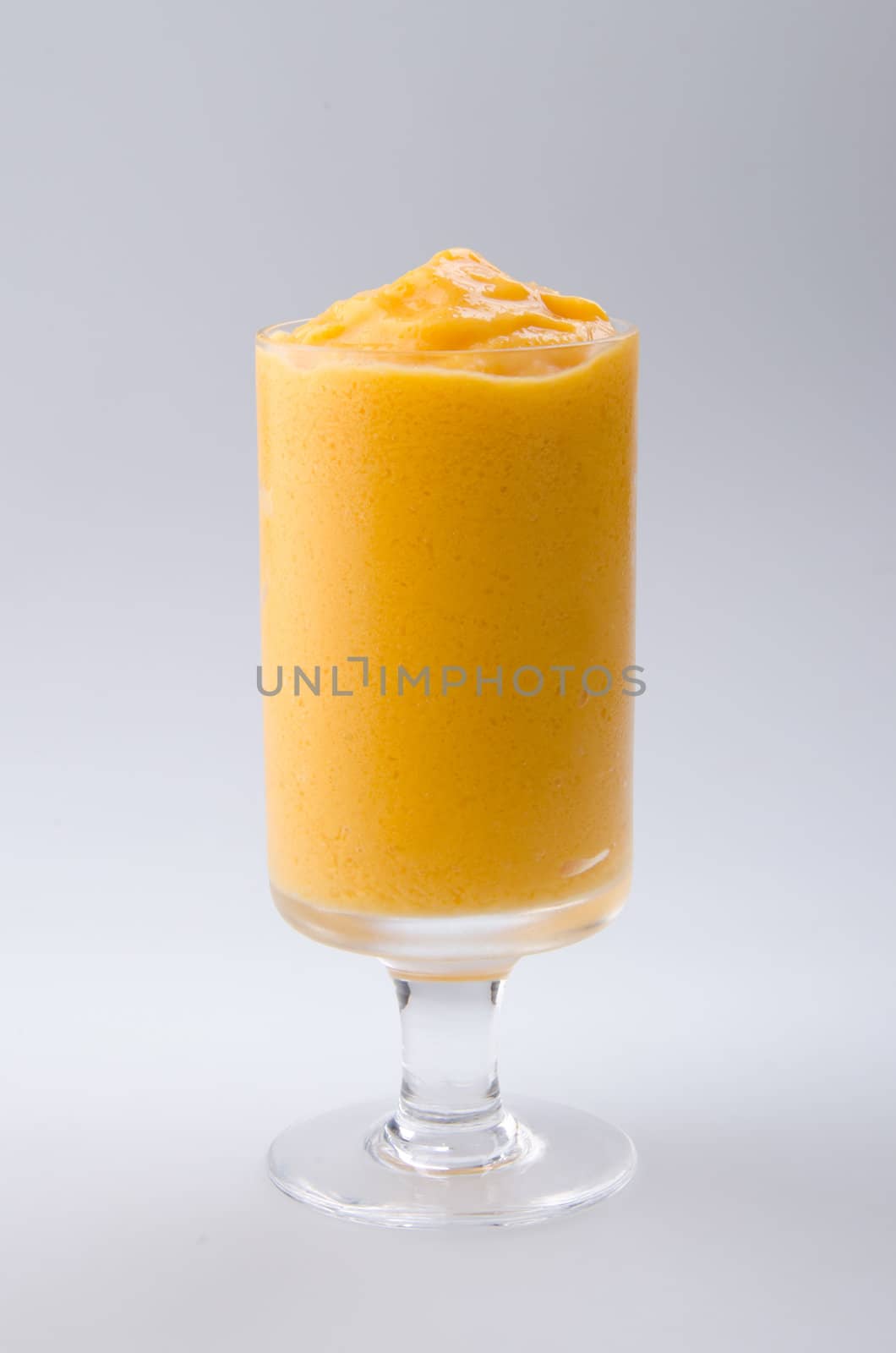 mango yogurt, milk shake isolated on white