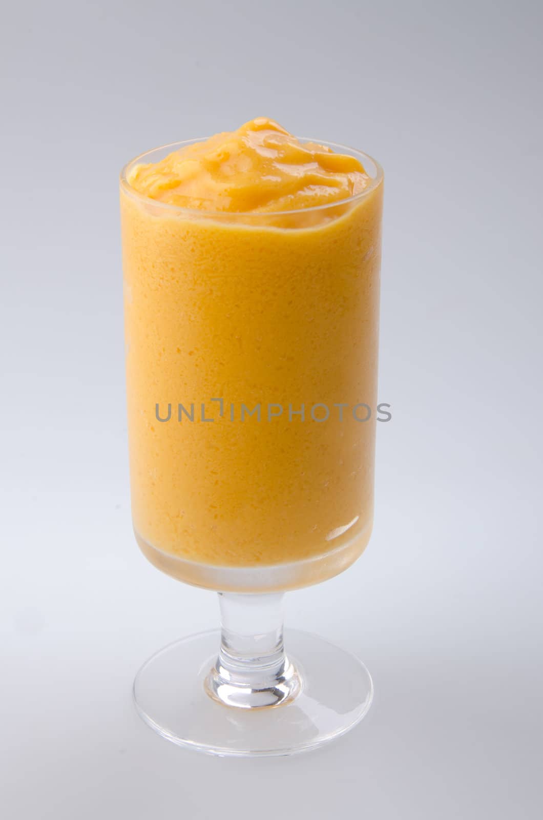 mango yogurt, milk shake isolated on white