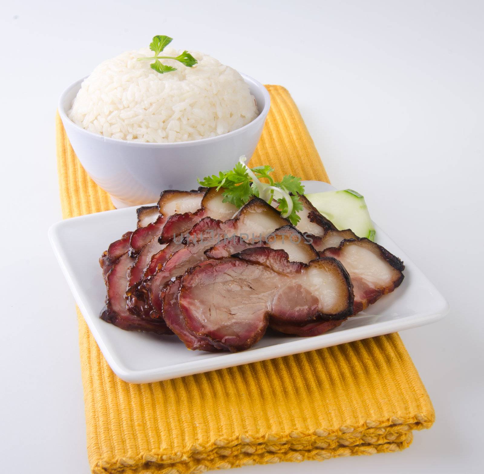 BBQ Pork and Crispy Pork with Rice. by heinteh