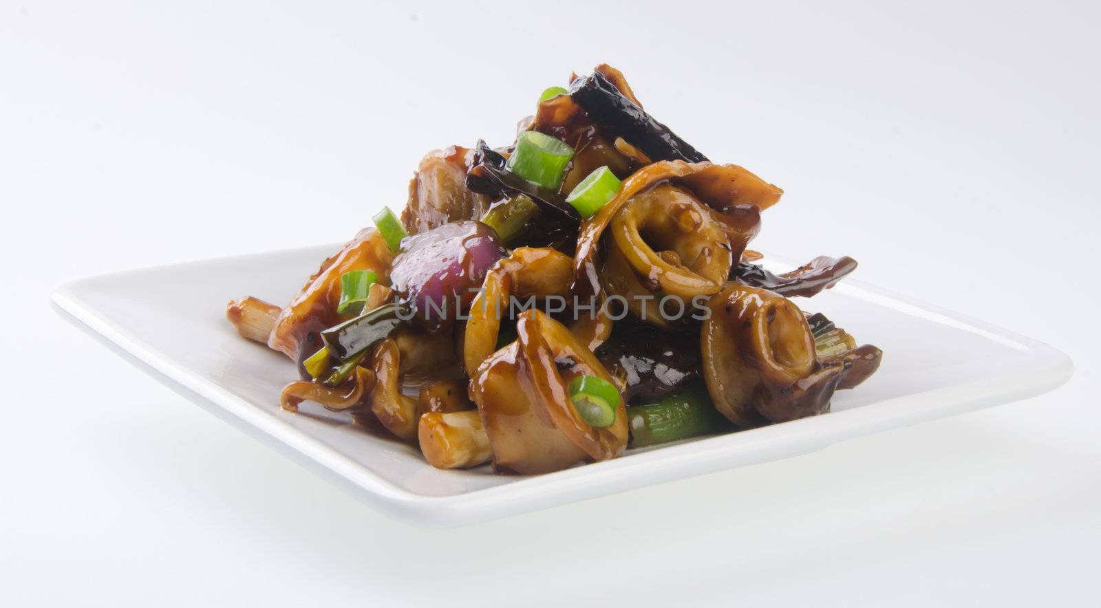squid. Chinese stir-fried squid asia food