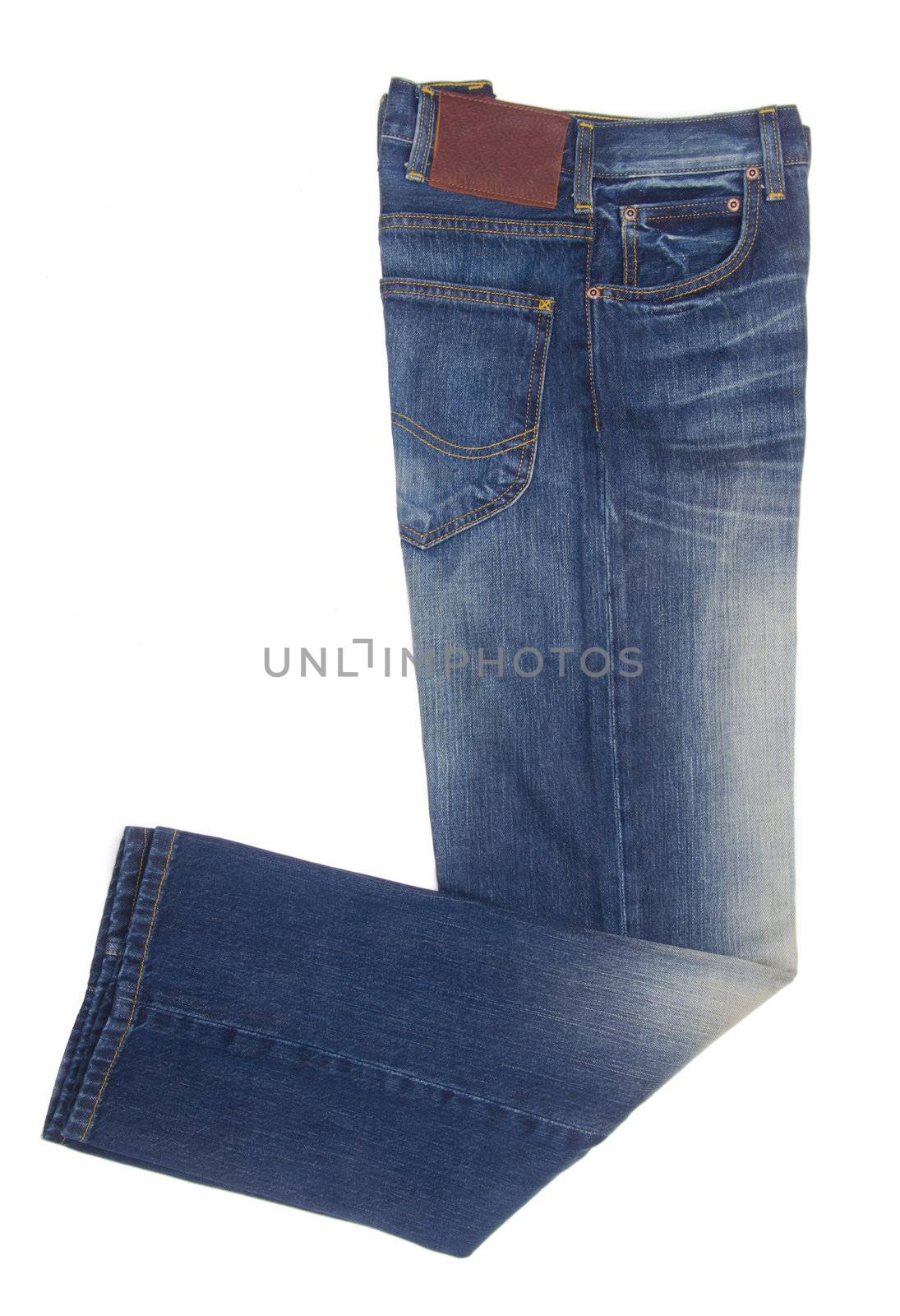 Jeans Isolated on White blackground by heinteh