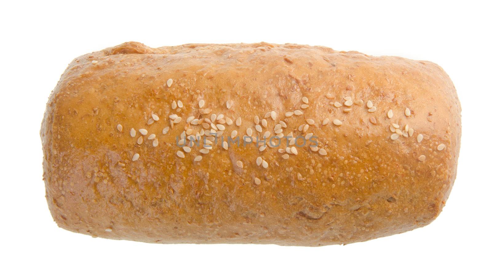 bread, homemade whole wheat bread on a white background