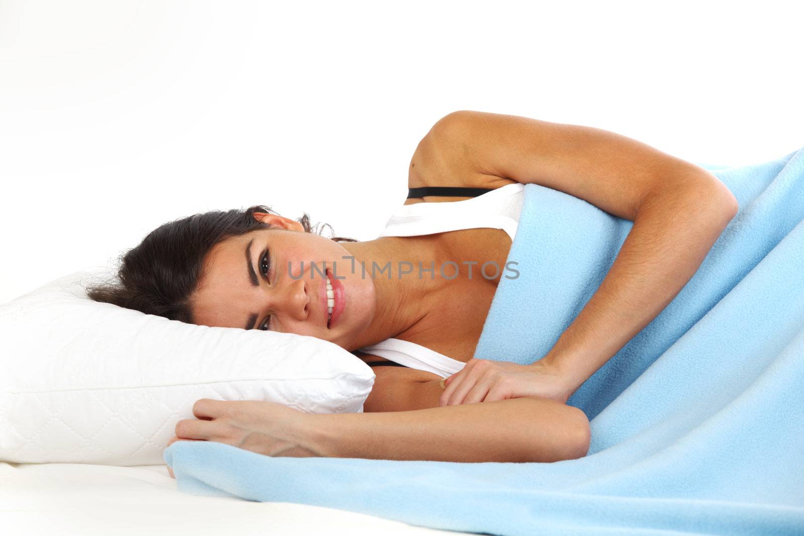 beauty woman sleep on the pillow