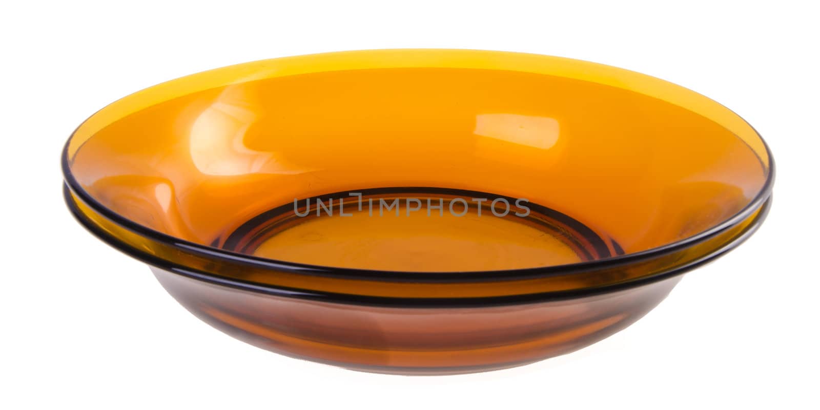 glass plates on white background