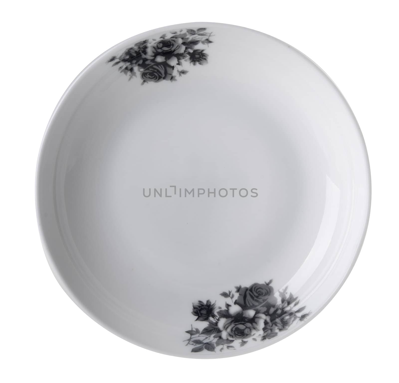 plates on the white background