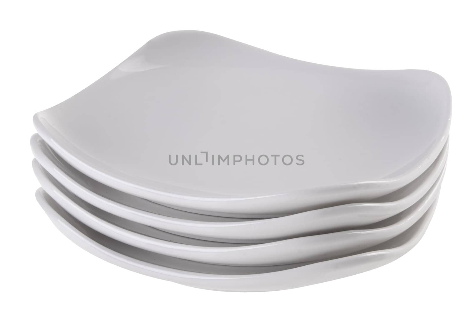 plates on the white background