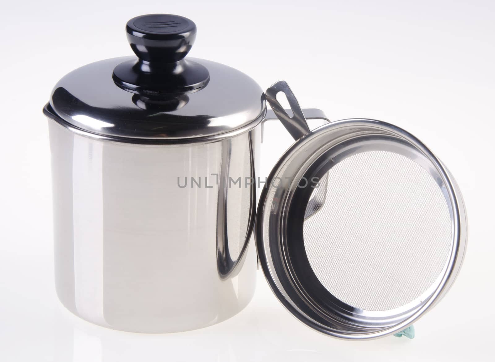 pot, Stainless steel pot on white background by heinteh