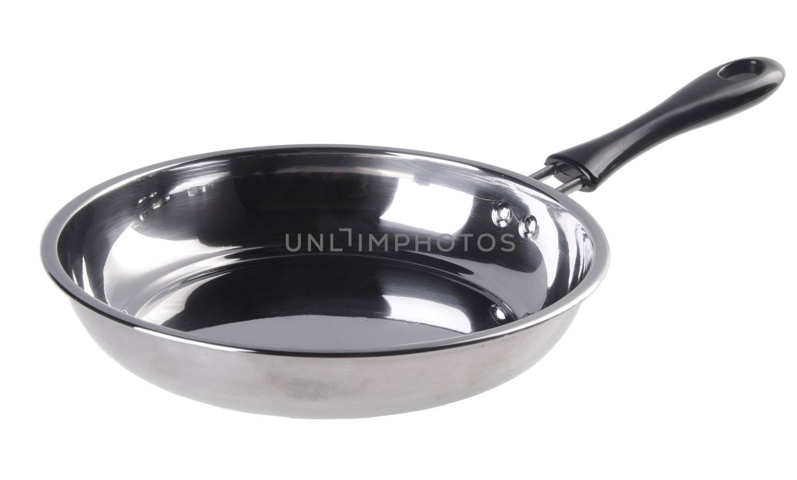 pan. stainless pan isolated on white background by heinteh