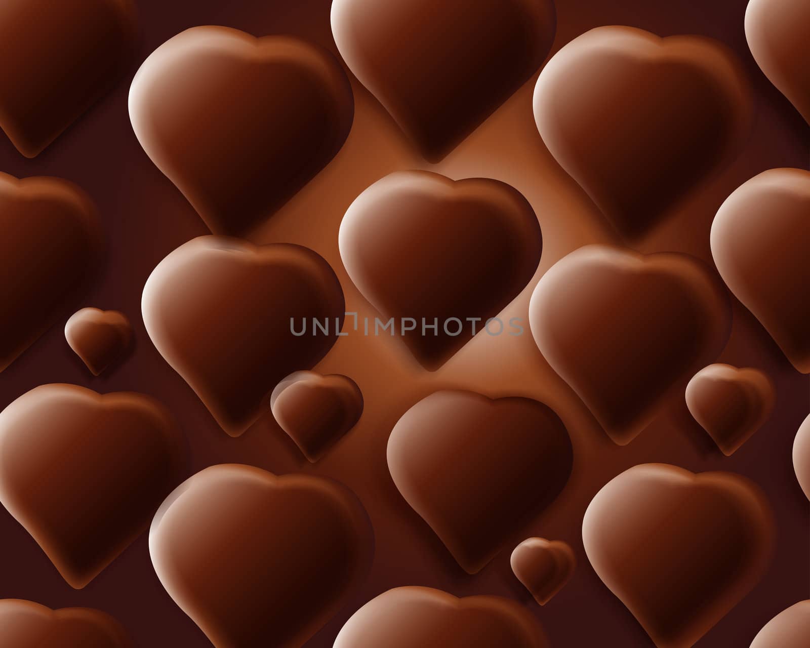 Seamless chocolate hearts background by designsstock