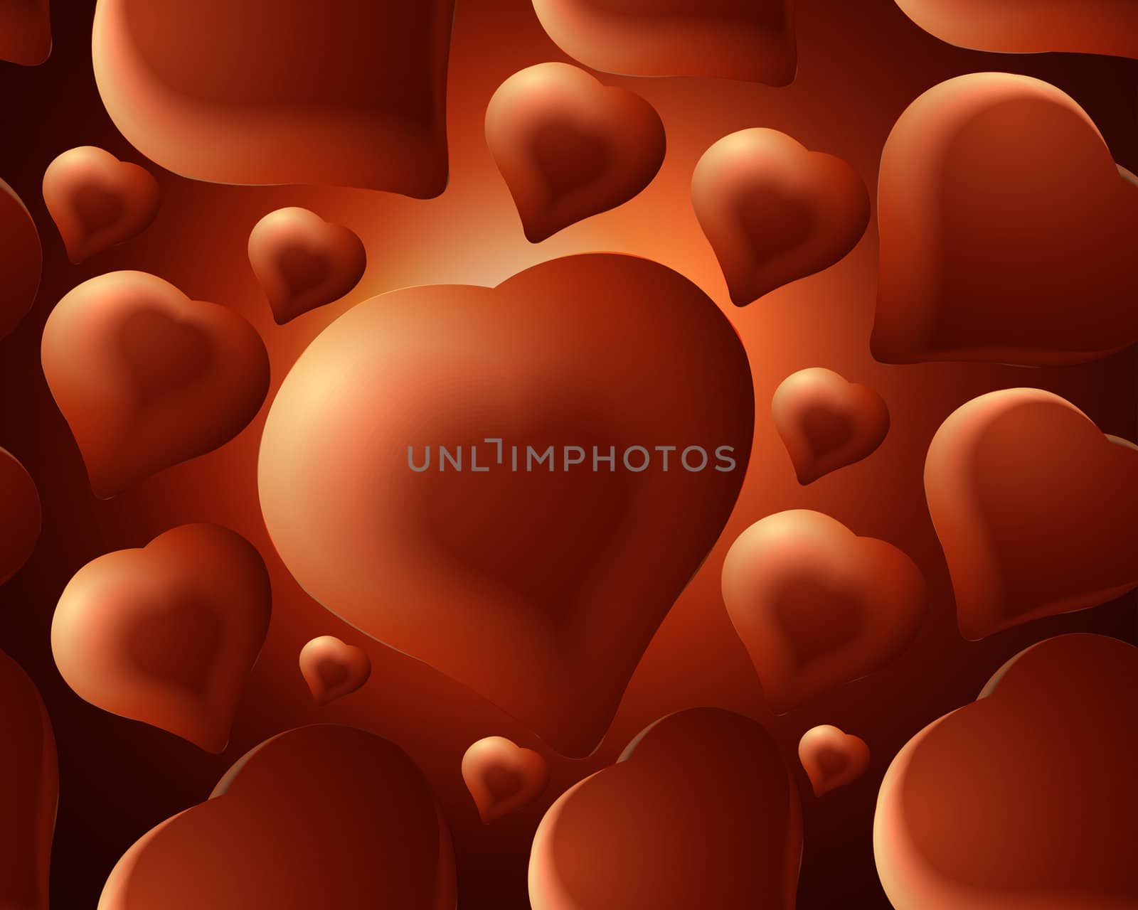 Seamless chocolate hearts background by designsstock