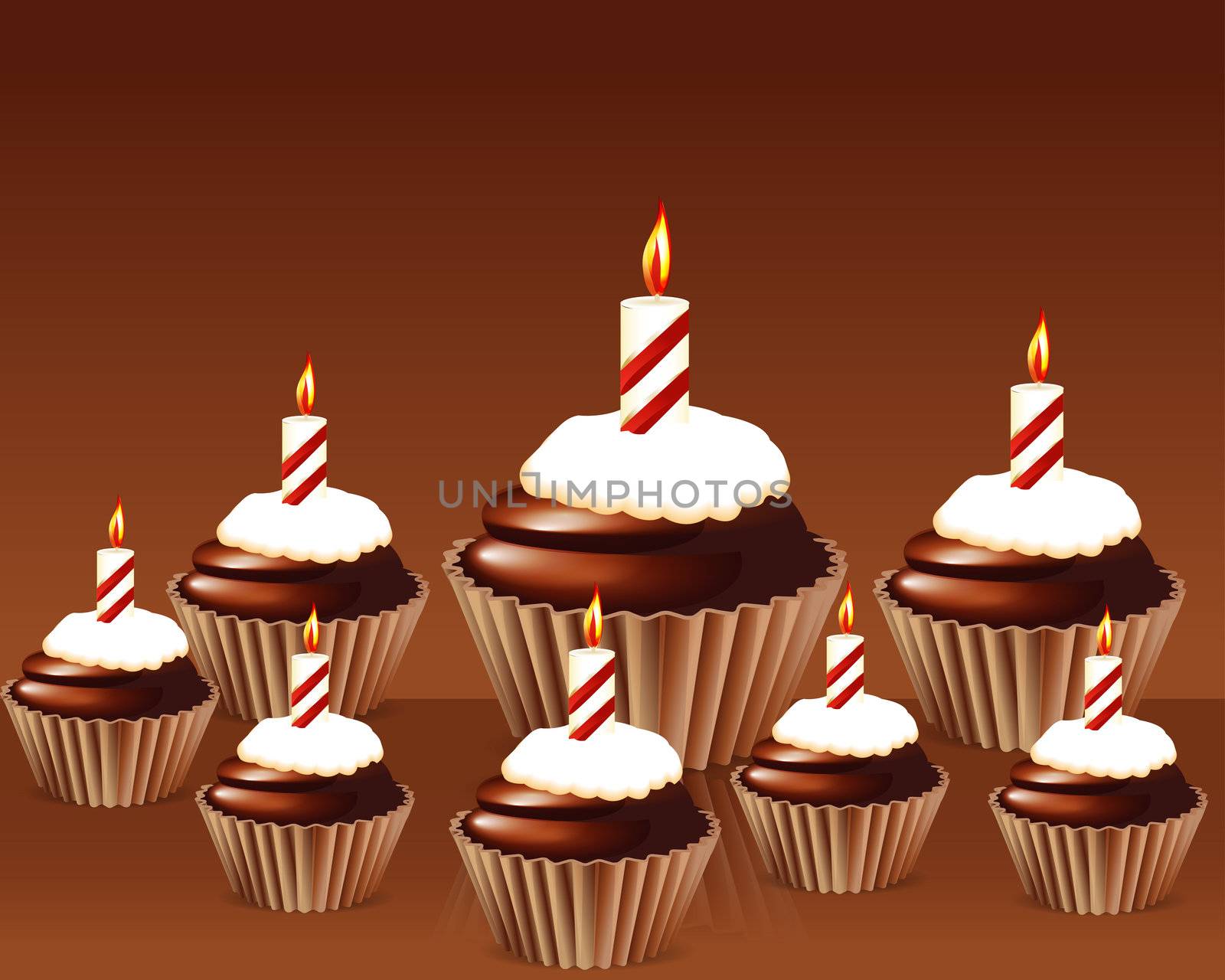 Birthday cupcake Greeting card