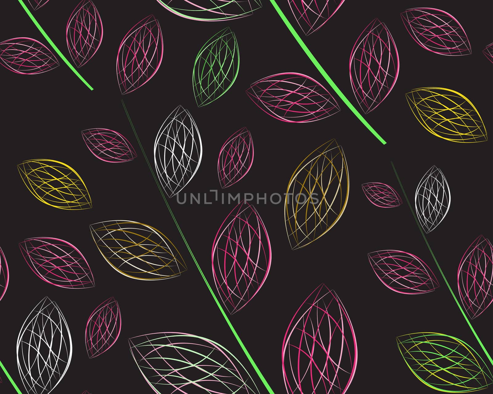 simple art of seamless colored leaf pattern