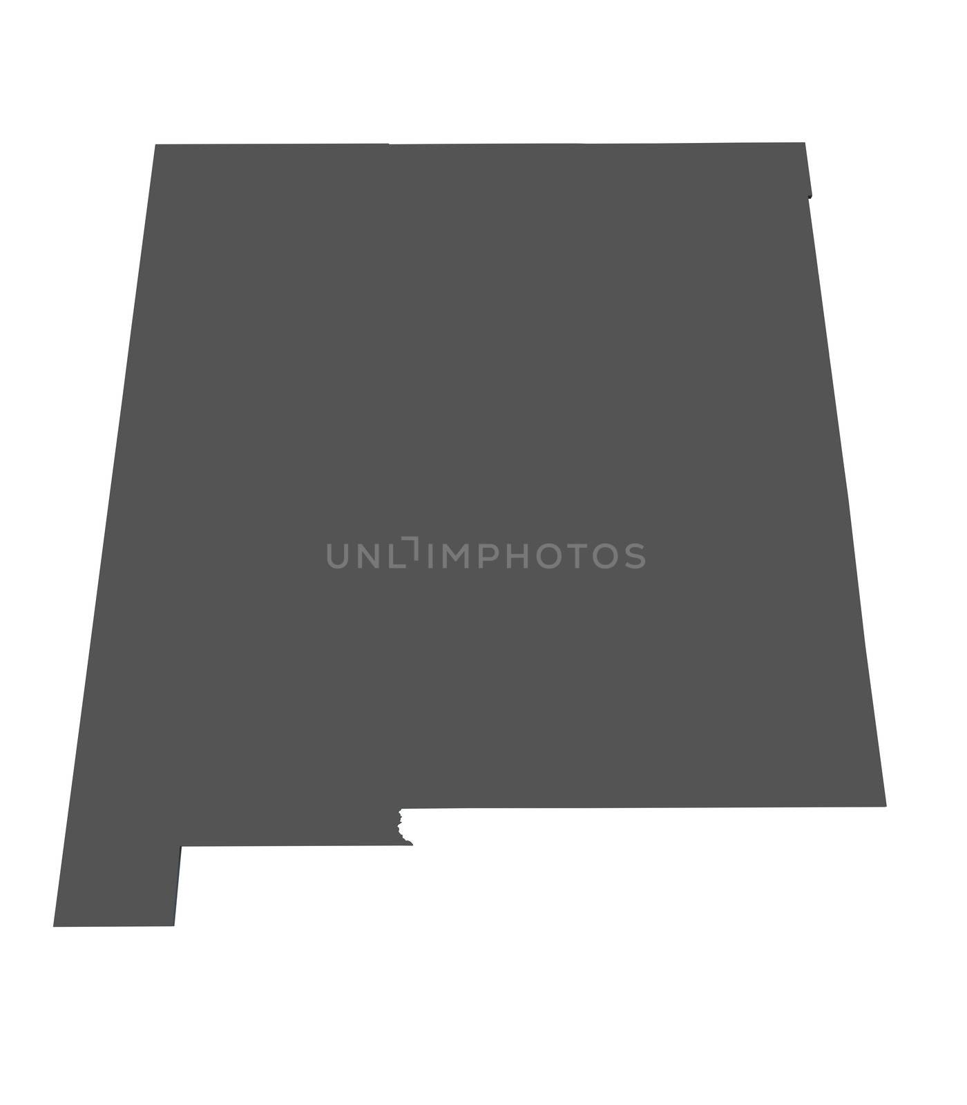 Map of New Mexico - USA - nonshaded