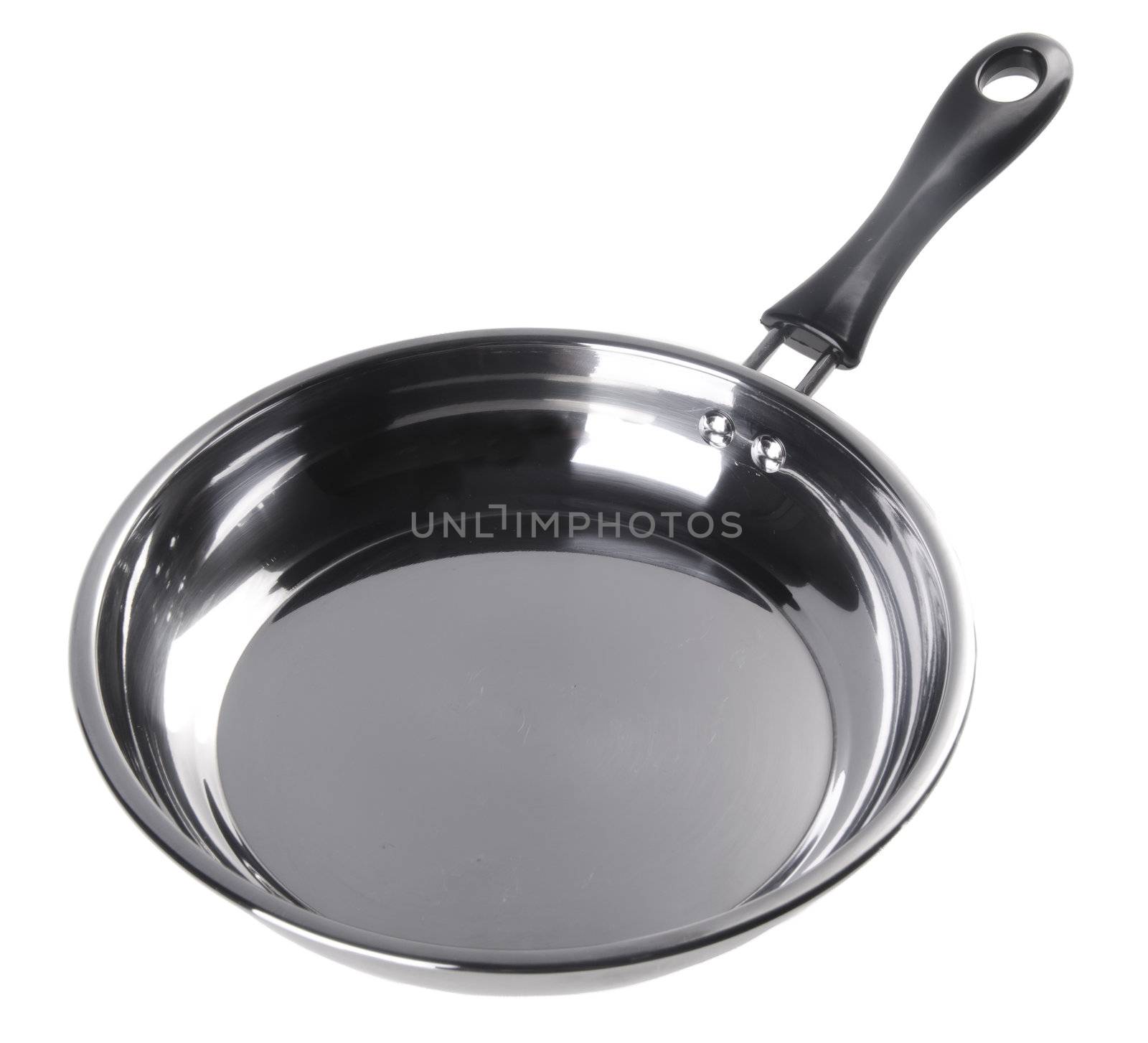 pan. stainless pan isolated on white background by heinteh