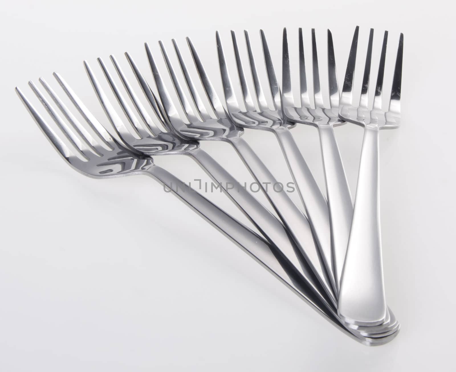 fork, silver fork on white background by heinteh