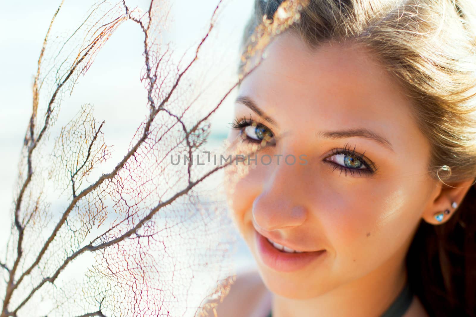 Pretty Teen girl at the beach