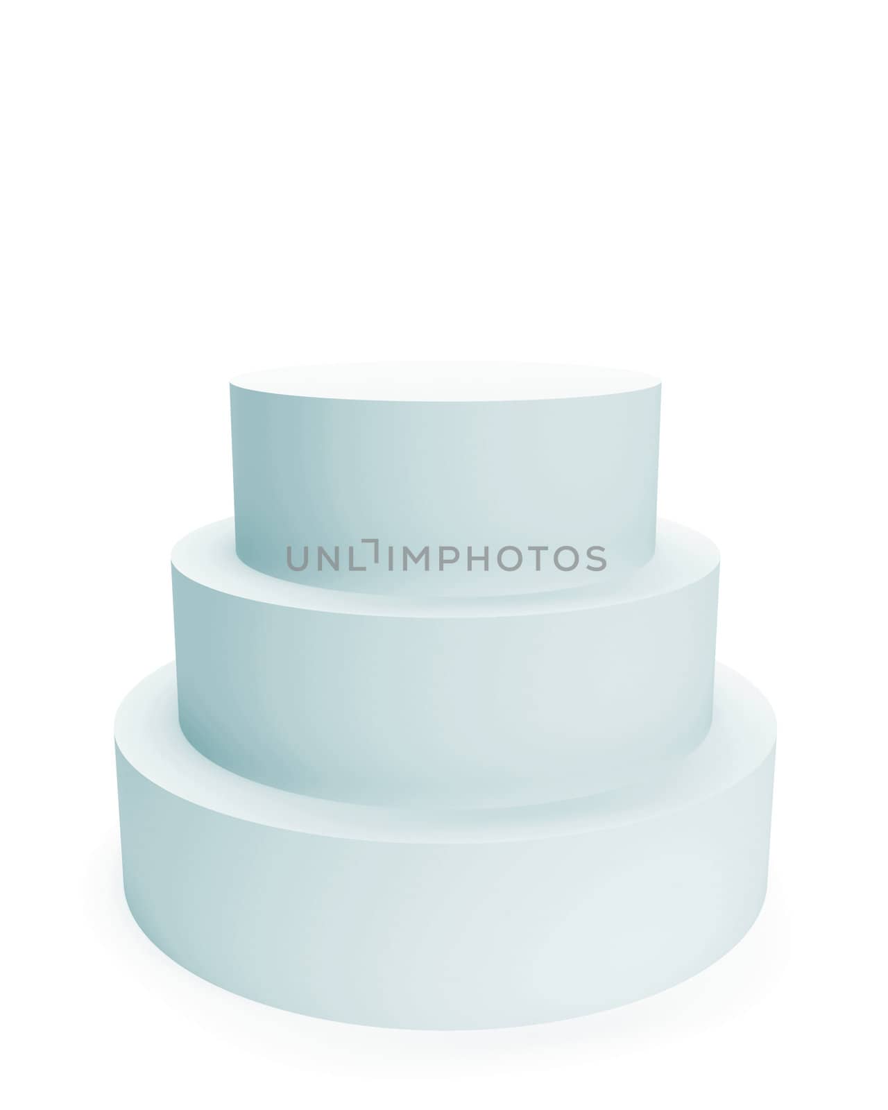 3d Illustration of Abstract Pedestal Isolated on White