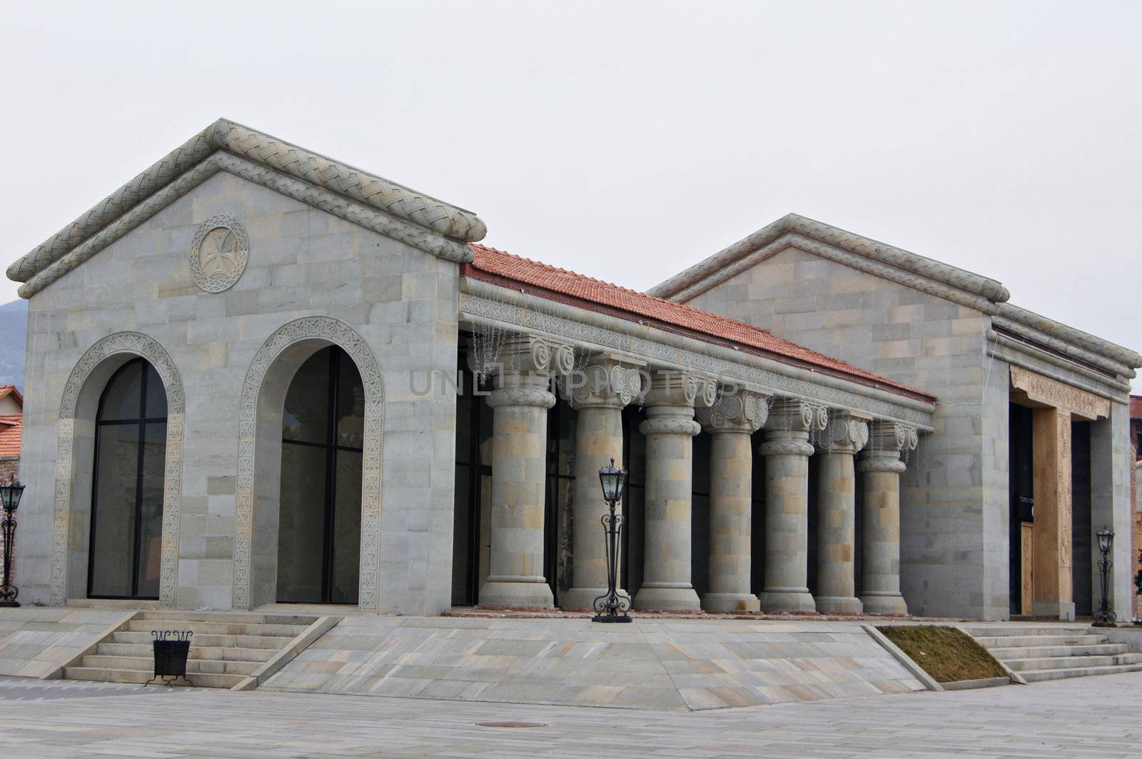 Exterior of ancient capital of Georgia - Mcxeta - one of the symbols of Georgia