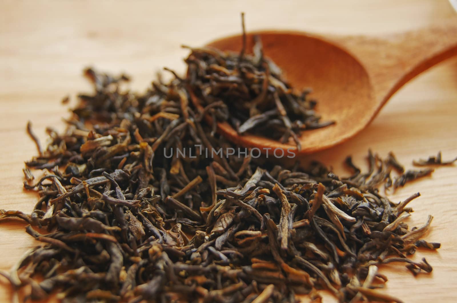 China tea on bamboo mat by Elet