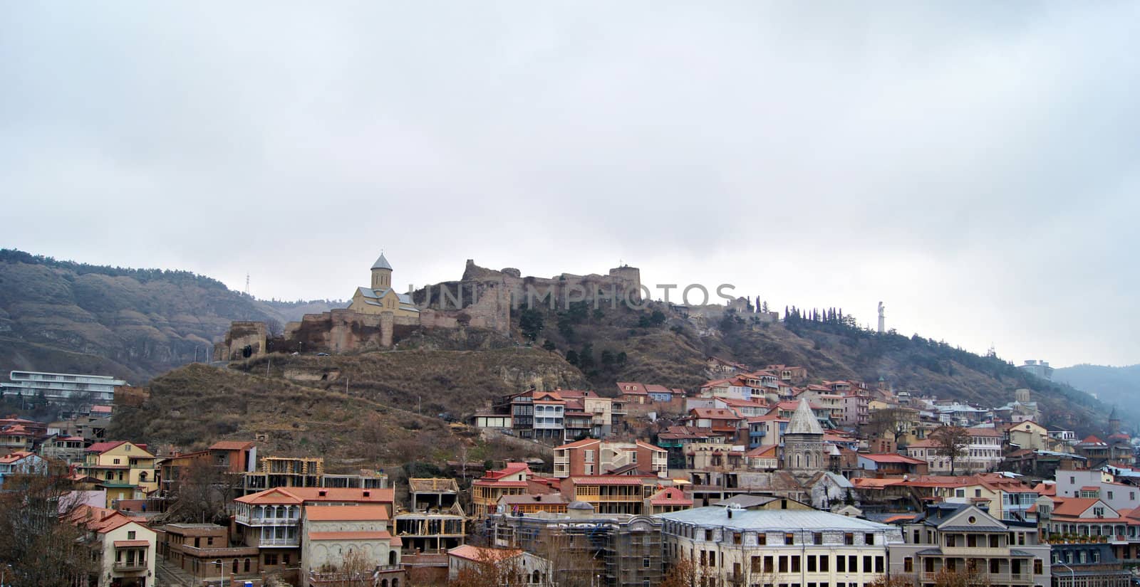 Medieval castle of Narikala and Tbilisi city overview, Republic of Georgia, Caucasus region