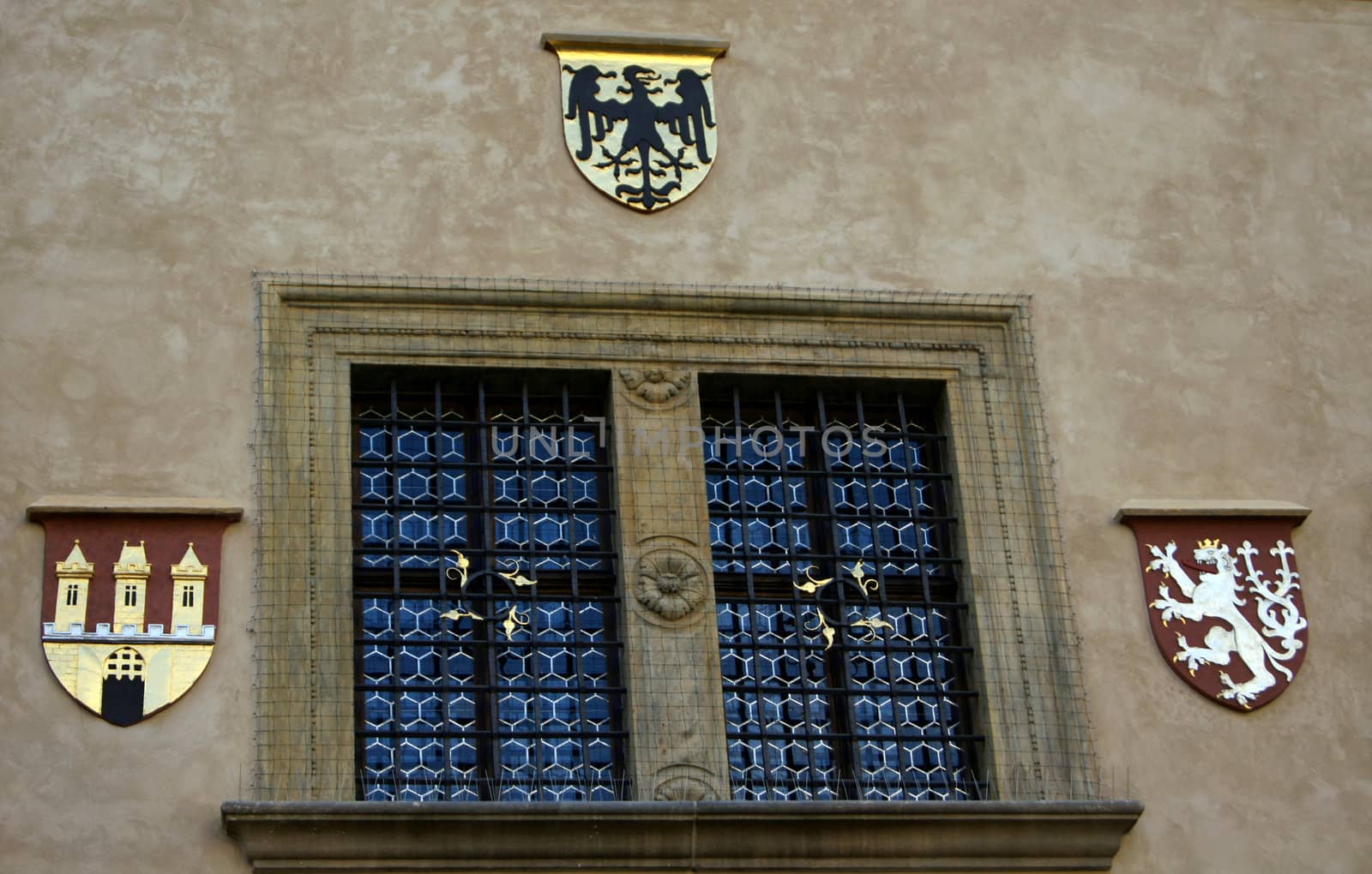 Details of architecture of old part of Prague city        