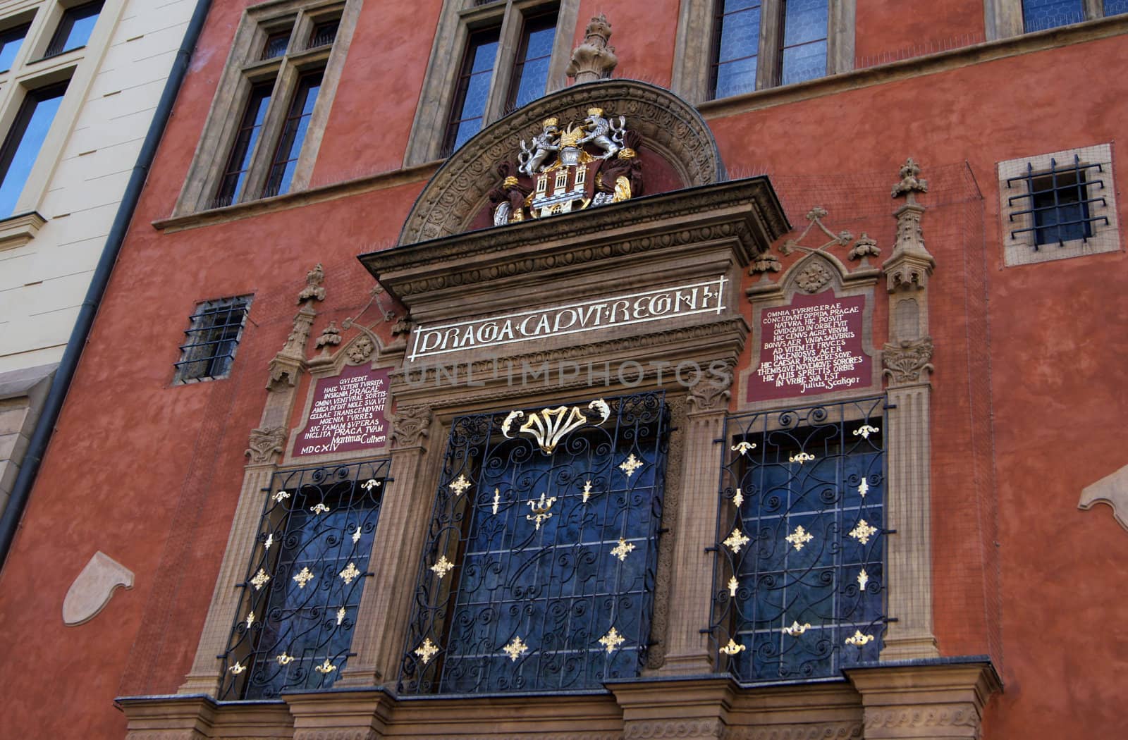 Architecture of old part of Prague city           