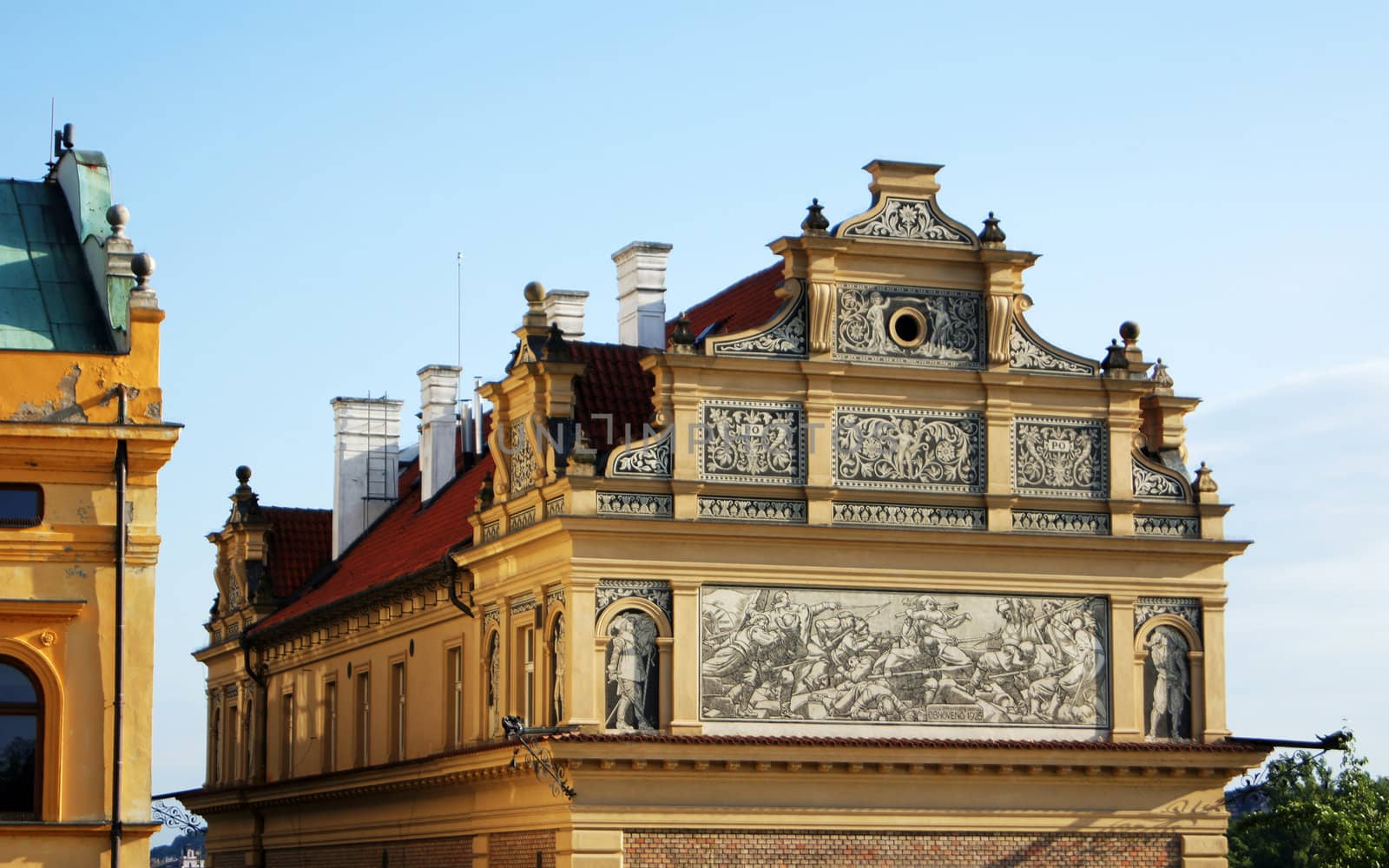 Architecture of Old part of czech capital - Prague city               