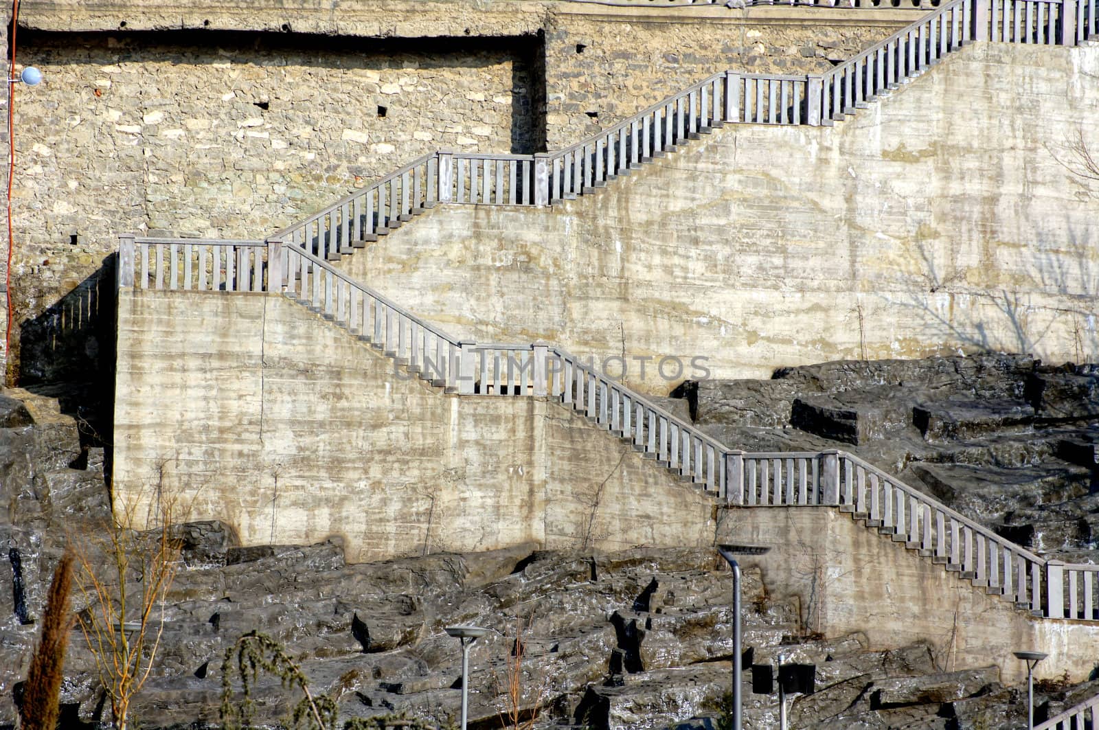 Old stone stairs in Tbilisi city centre