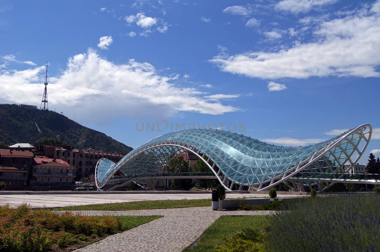 Bridge of Peace: new pedestrian bridge, which connect two parts of Old Tbilisi