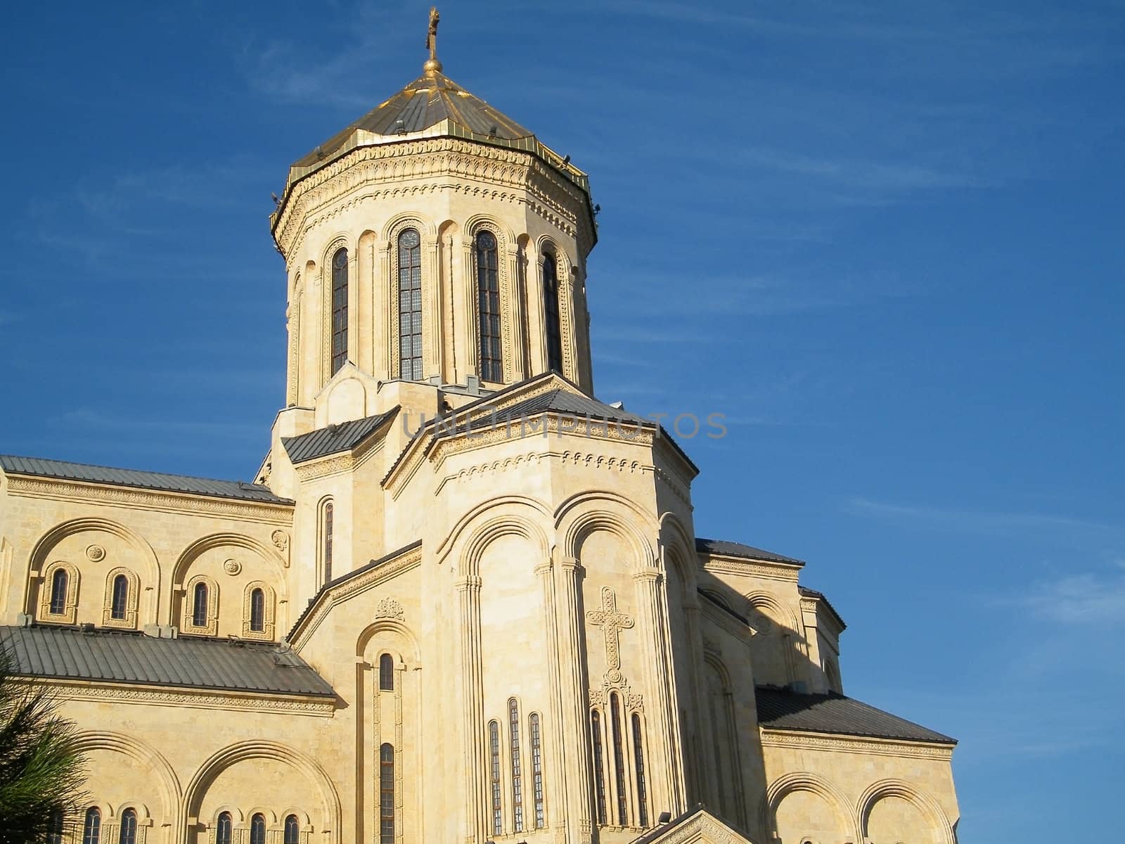 Facade of St. Trinity cathedral in Tbilisi, Georgia