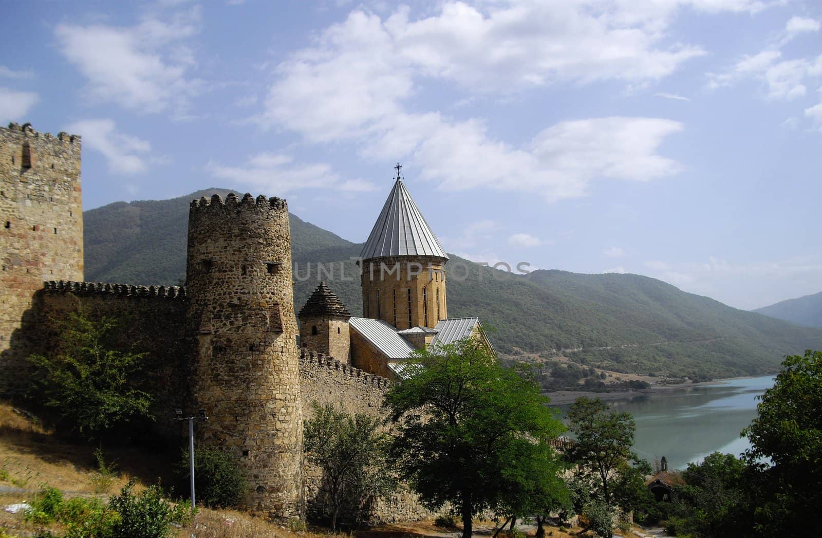 Ananuri church. Georgian Military Highway - Caucasus. Georgia.