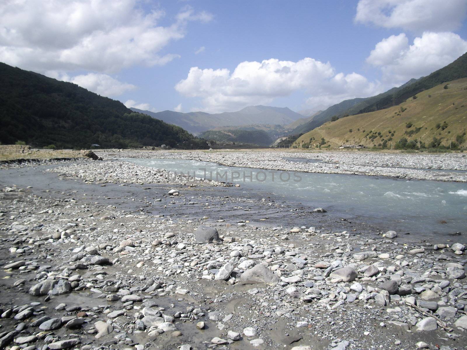 Caucasus mountains on the territory of Georgia