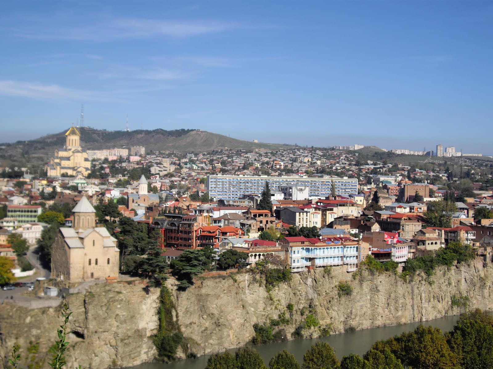 Churches and domes of Tbilisi, view to historical part of the capital of Republic of Georgia by Elet