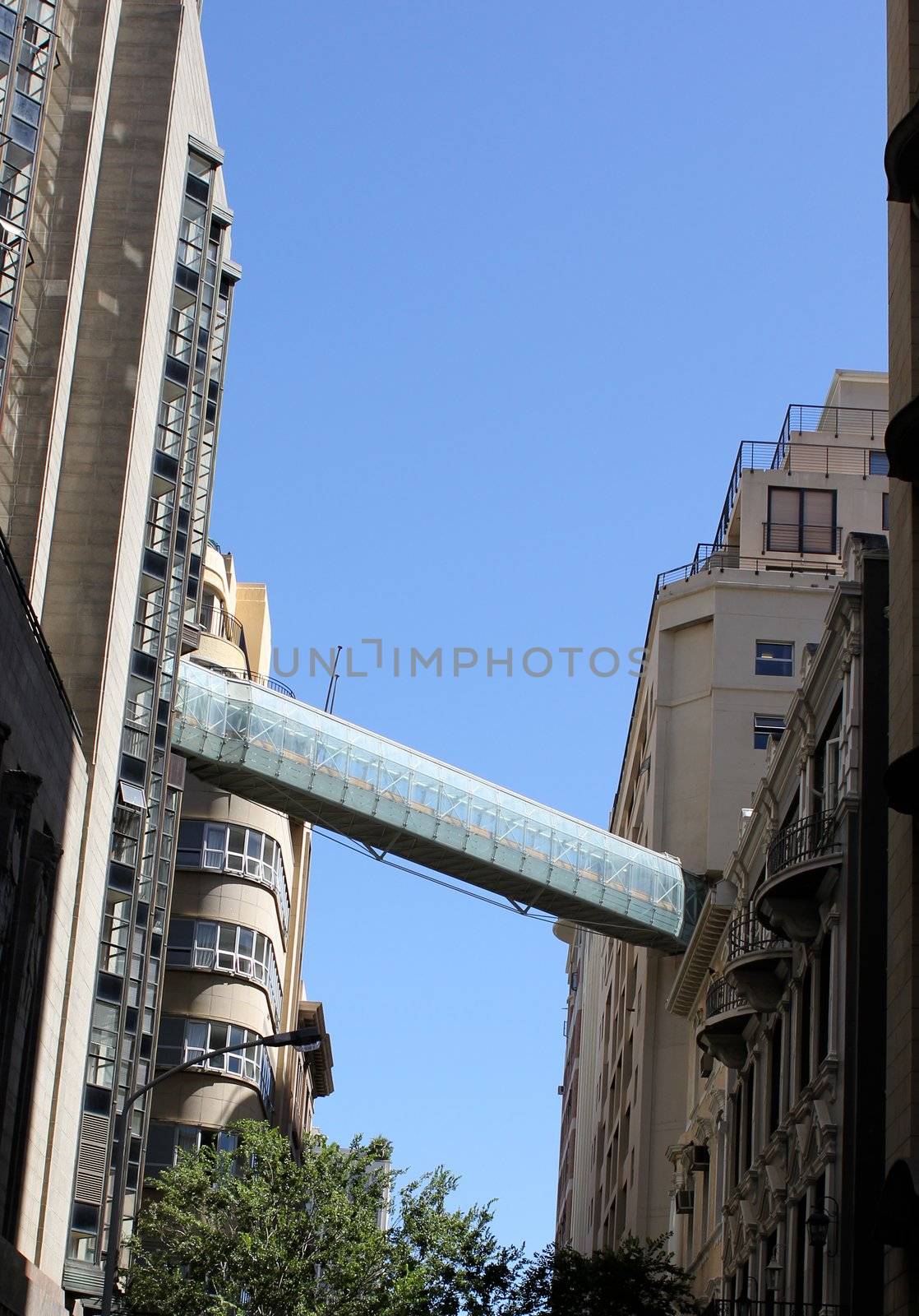 Bridge between buildings by dwaschnig_photo