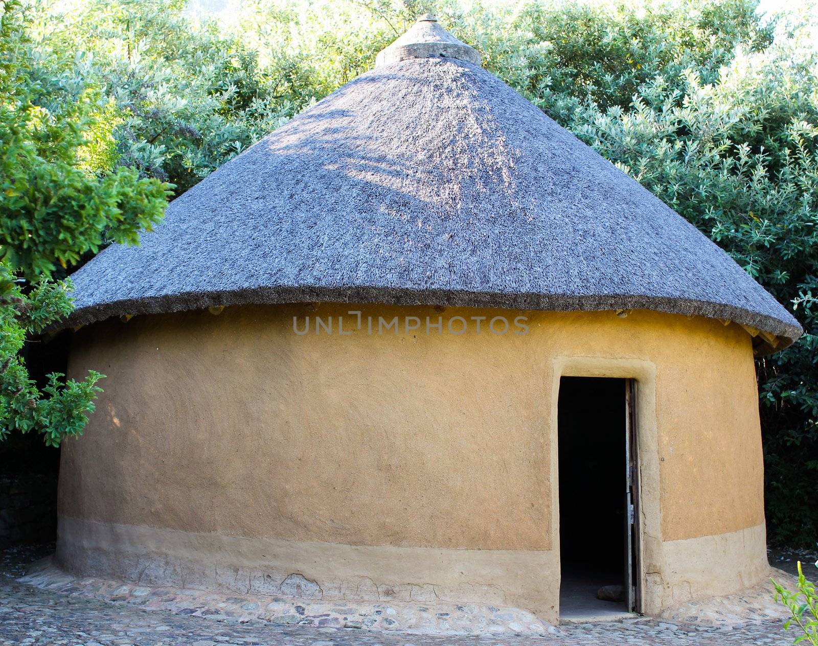 Old African Traditional Hut in Cape Town, South Africa