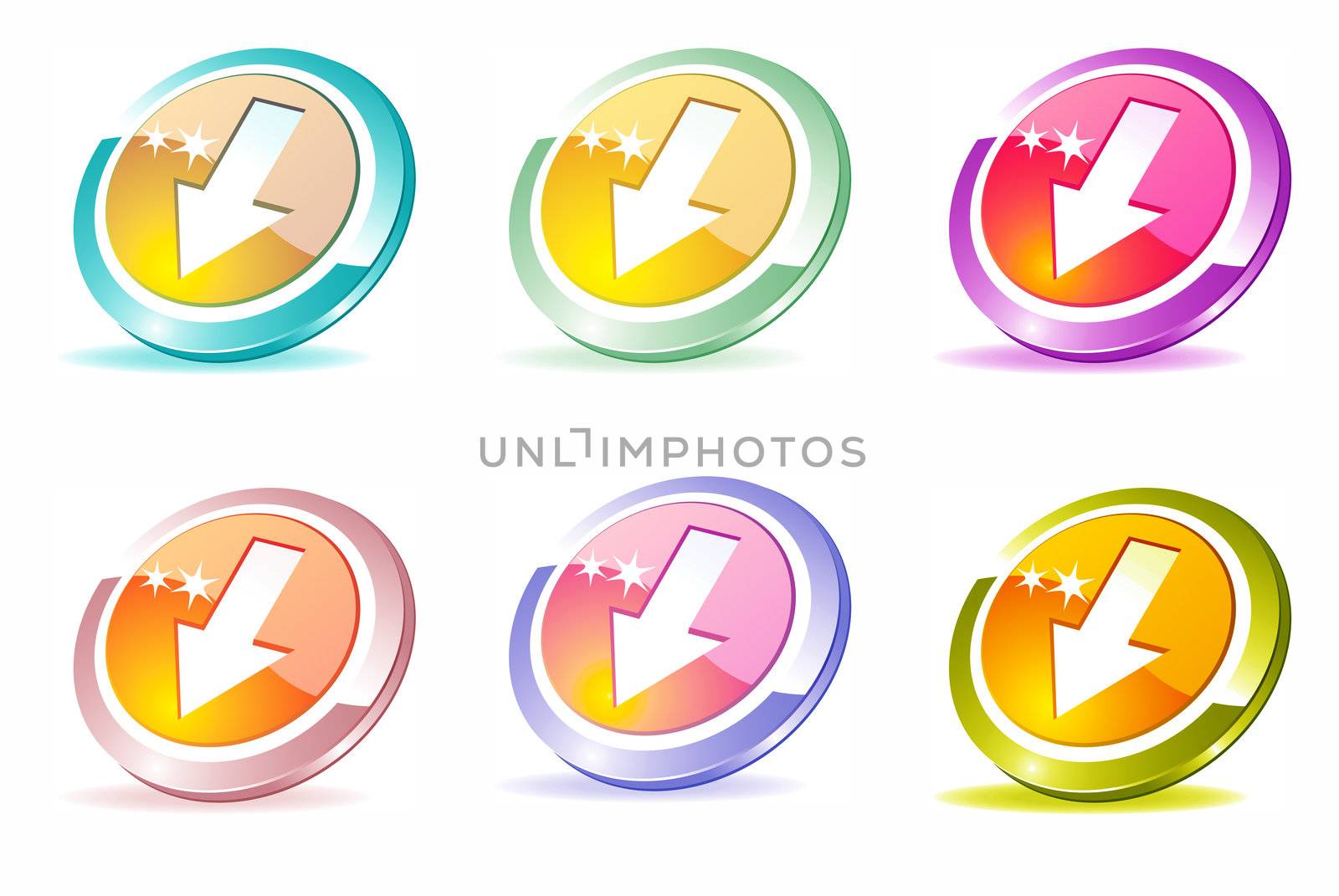 Business Icons placed on the white background.