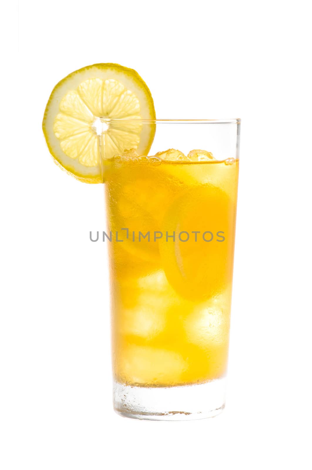 Chilled lemon ice tea over white  by 3523Studio