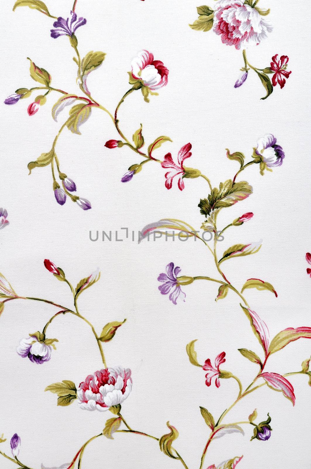floral pattern  fabric by vetkit