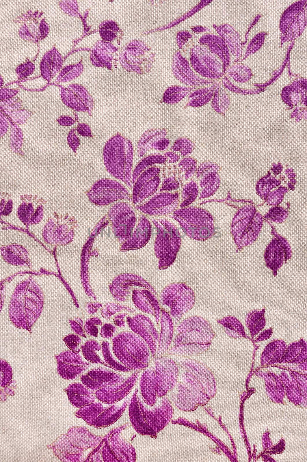 flowers on fabric by vetkit