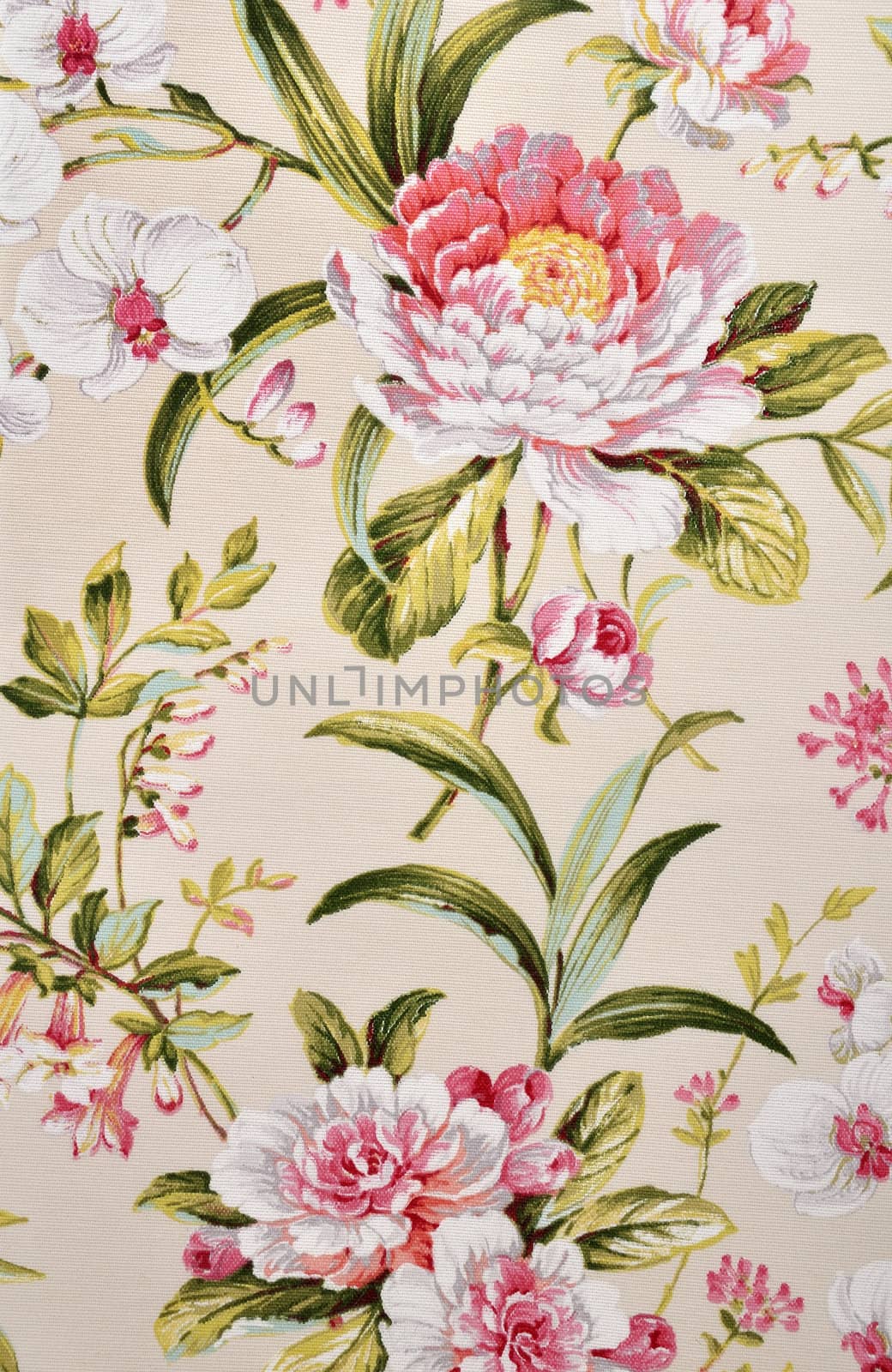 floral pattern on canvas texture