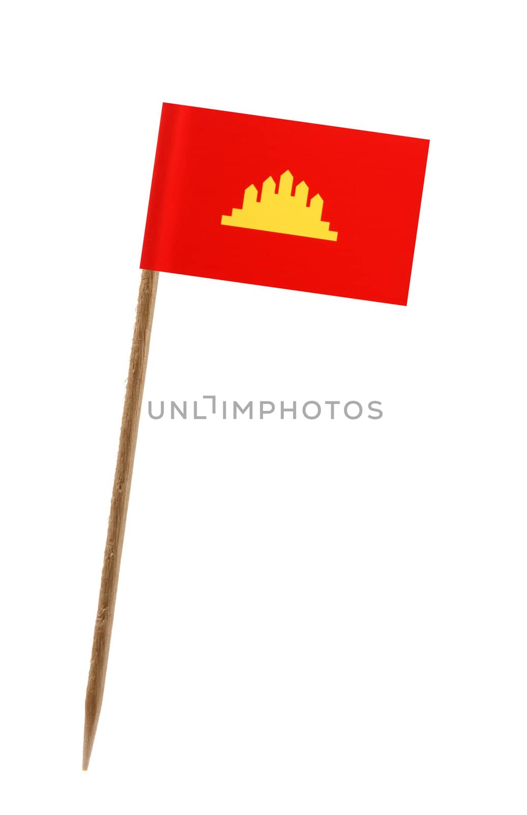 Tooth pick wit a small paper flag of Kampucea
