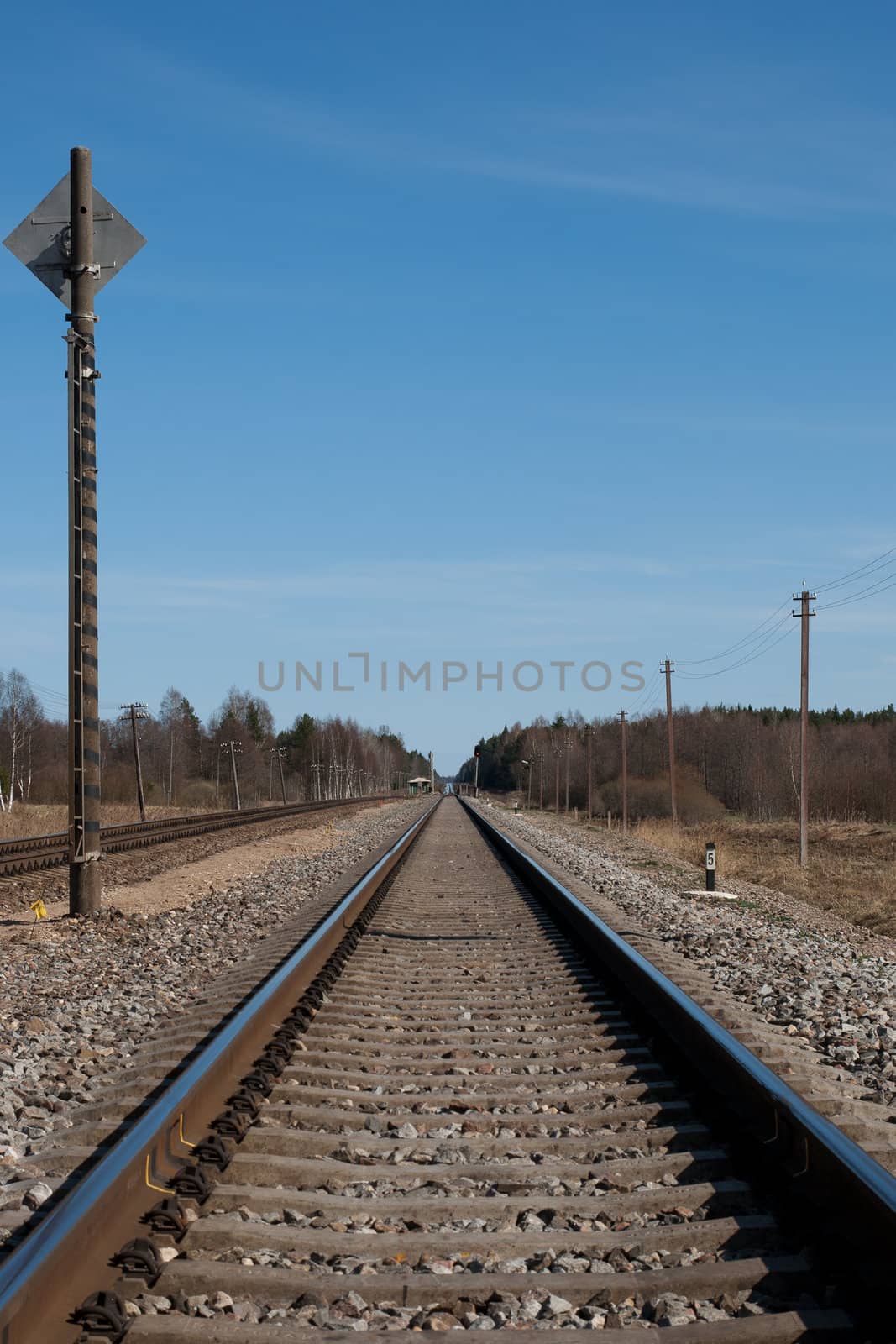 railway tracks in a rural scene